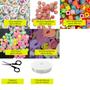 Imagem de Kit De Miçanga Infantil Completo Maleta Entremeios Letras Missangas Bolinhas Lisas Leitosas 2900 Pçs