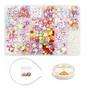 Imagem de Kit de miçangas infantil coloridas formas e modelos para pulseiras, colar, brincos 550 pcs