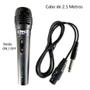 Imagem de Kit de Microfones com fio 2.5 Metros e Botão ON OFF Premium LELONG