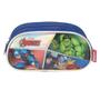 Imagem de Kit de Mochila com Rodinhas + Estojo Duplo Infantil, Escolar, Marvel Avengers Azul - Luxcel