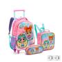 Imagem de kit de mochila rodinha meninas pelucia glitt girls