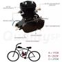 Imagem de Kit de Motor a Gasolina para Bicicleta 80cc