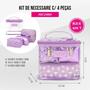 Imagem de Kit de Necessaire com 4 pçs Glitz Jacki Design Roxo