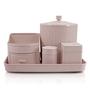 Imagem de Kit de Organização com 5 Peças Rattan Jacki Design Rosa