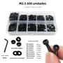 Imagem de Kit de Parafusos Allen com Soquete Hexagonal - Preto - Grau 12.9 - M2 a M6
