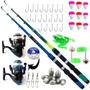 Imagem de Kit De Pesca Completo 2 Varas 2 Molinete E Acessórios