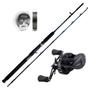 Imagem de Kit de Pesca Vara 1,65m 30lbs + Carretilha Black Tamba BT11 Esquerda + Linha Mono