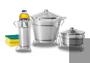 Imagem de Kit de Pia em Alumínio Cozinha com Porta Sabão, Detergente e Lixinho SEM suporte
