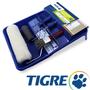 Imagem de Kit De Pintura Tigre Parede Rodapé Completo 5 Peças Multiuso