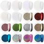 Imagem de Kit de Pó para Unhas Artdone - 16 Potes com Efeito Cromado, Pérola e Branco