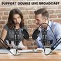 Imagem de Kit de Podcast FOLTUSYMY All-in-One para 2 Pessoas com Microfone