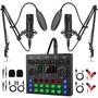 Imagem de Kit de Podcast FOLTUSYMY All-in-One para 2 Pessoas com Microfone