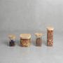 Imagem de Kit de Pote Hermético de Vidro Quadrado Tampa de Bambu 4 Peças - Oikos