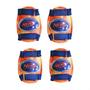 Imagem de Kit de Proteção Nerf Capacete Joelheira Cotoveleira Infantil Diversão Esportes Azul Laranja +6 anos Multikids - BR1440