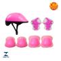 Imagem de Kit De Proteção Skate Infantil Rosa Patins Bicicleta