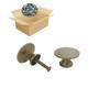 Imagem de Kit de puxadores botão dourado com 2 unidades para decoração de móveis em geral