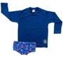 Imagem de Kit De Sunga Boxer Infantil Com Blusa Proteção Solar Uv50+