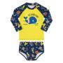 Imagem de Kit De Sunga Infantil Com Blusa Baleia Proteção Uv50 Kamylus