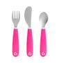 Imagem de Kit De Talheres Em Inox Rosa - Munchkin