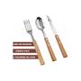 Kit de Talheres Inox Ke Wood 24 Peças Faqueiro Colher Sopa Sobremesa Garfo Faca Kehome - Ke Home Imagem de Kit de Talheres Inox Ke Wood 24 Peças Faqueiro Colher Sopa Sobremesa Garfo Faca Kehome