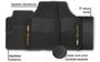 Imagem de Kit de Tapete de Borracha com Capa de Volante e Chaveiro para Chevrolet Agile Joy LS 2020 a 2023