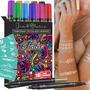 Imagem de Kit de Tatuagens Temporárias Jim&Gloria - 10 Cores, 2 Pontas - Para Homens e Mulheres