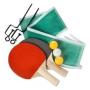 Imagem de Kit de tênis de mesa completo raquetes de ping pong rede de nylon e bolinhas 6 peças