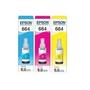 Imagem de Kit De Tintas Para Impressora T664 Colorido Com 3 Cores L200 L396 L110 L355 L555 L455 L365 L220 L395