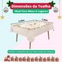 Imagem de Kit De Toalha Mesa De Jantar Estampada Com Temas Natalinos 2,20m X 1,40m E 6 Capas De Cadeiras Decorativas Para Presente