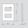 Imagem de Kit de Tomada 10A Com Fundo Móvel e Interruptor Paralelo com LED Legrand PIAL Plus+