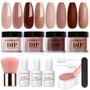 Imagem de Kit de Unhas Dip Powder AZUREBEAUTY - 4 Cores e Acessórios