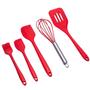 Imagem de Kit De Utensílios De Silicone - 5 Pçs - Vermelho