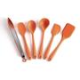 Imagem de Kit De Utensílios De Silicone Com 6 Peças Laranja - Oikos