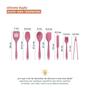 Imagem de Kit De Utensílios De Silicone Com 7 Peças Rosa - Oikos