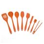 Imagem de Kit de Utensílios de Silicone com 8 Peças Laranja - Oikos