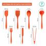 Imagem de Kit De Utensílios De Silicone Laranja Oikos - 7 Peças U Lara