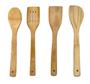 Imagem de Kit de Utensílios em Bambu 4 Peças Colher e Jogo Espátulas