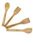 Imagem de Kit de Utensílios em Bambu 4 Peças Colher e Jogo Espátulas