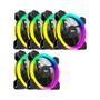 Imagem de Kit de Ventiladores Darkflash DR11 RGB/ARGB - Resfriamento Duplo com Anel de 6 LEDs