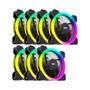 Imagem de Kit de Ventiladores Darkflash DR11 RGB/ARGB - Resfriamento Duplo com Anel de 6 LEDs