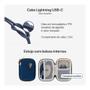 Imagem de Kit de Viagem Floripa, Cabo Lightning USB-C e Carregador de Parede, 30W, Originais iPlace