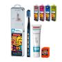 Imagem de Kit de Viagem Romero Britto Case Escova de Dentes Fio Dental Gel Sensitive Dentalclean