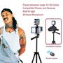 Imagem de Kit de Vlog para Iniciantes: Tripé, Microfone Sem Fio e Luz RGB para iPhone e Android