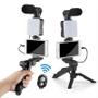 Imagem de Kit de Vlogging para Smartphone com Tripé, Microfone e Luz LED - Ideal para Transmissões ao Vivo no YouTube