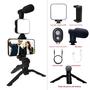 Imagem de Kit De Vlogging Para Smartphones Com Tripé, Microfone E Luz LED Para TikTok, Transmissão Ao Vivo E