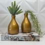 Imagem de Kit decor livro Design + conjunto vaso cerâmico na cor cobre