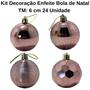 Imagem de Kit Decoração Enfeite Bola de Natal 6cm 36 Unidade Cor:Rose