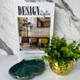 Imagem de Kit decoração livro Design + vaso dourado + porta joia