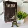 Imagem de Kit decoração livro Marmore + vaso branco + torre Eiffel