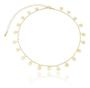 Imagem de Kit Denise - Choker Fio Palito + Pulseira com Chapinhas Banhado em Ouro 18k
